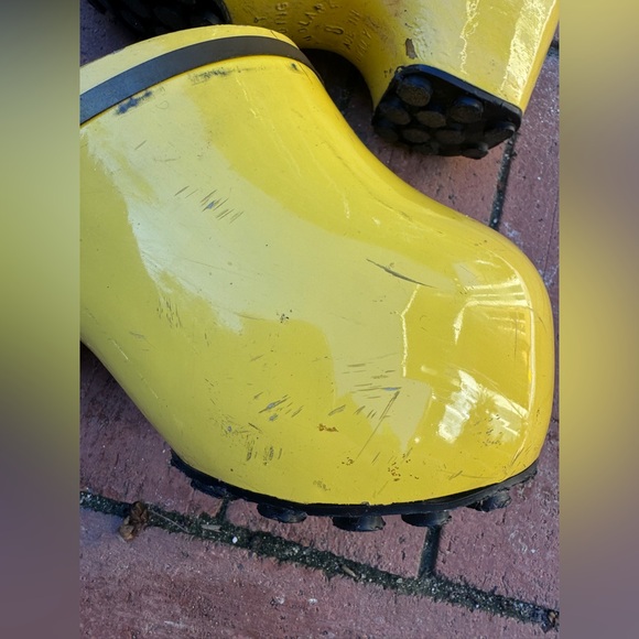 70s Vintage Amsterdam Famolare Yellow Fiberglass Clogs Sz 8 - Picture 6 of 10